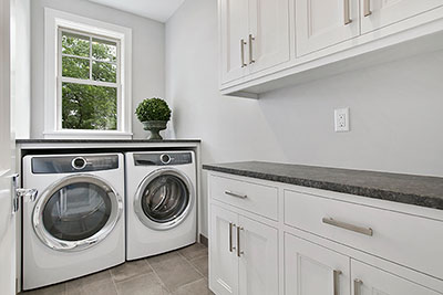Laundry room showing washer and dryer.