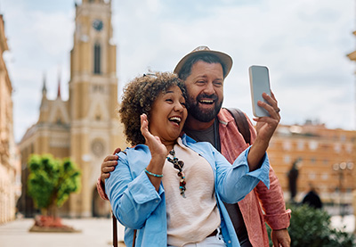 couple taking a selfie